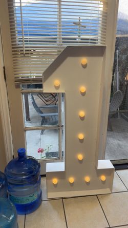 Number 1 one with lights