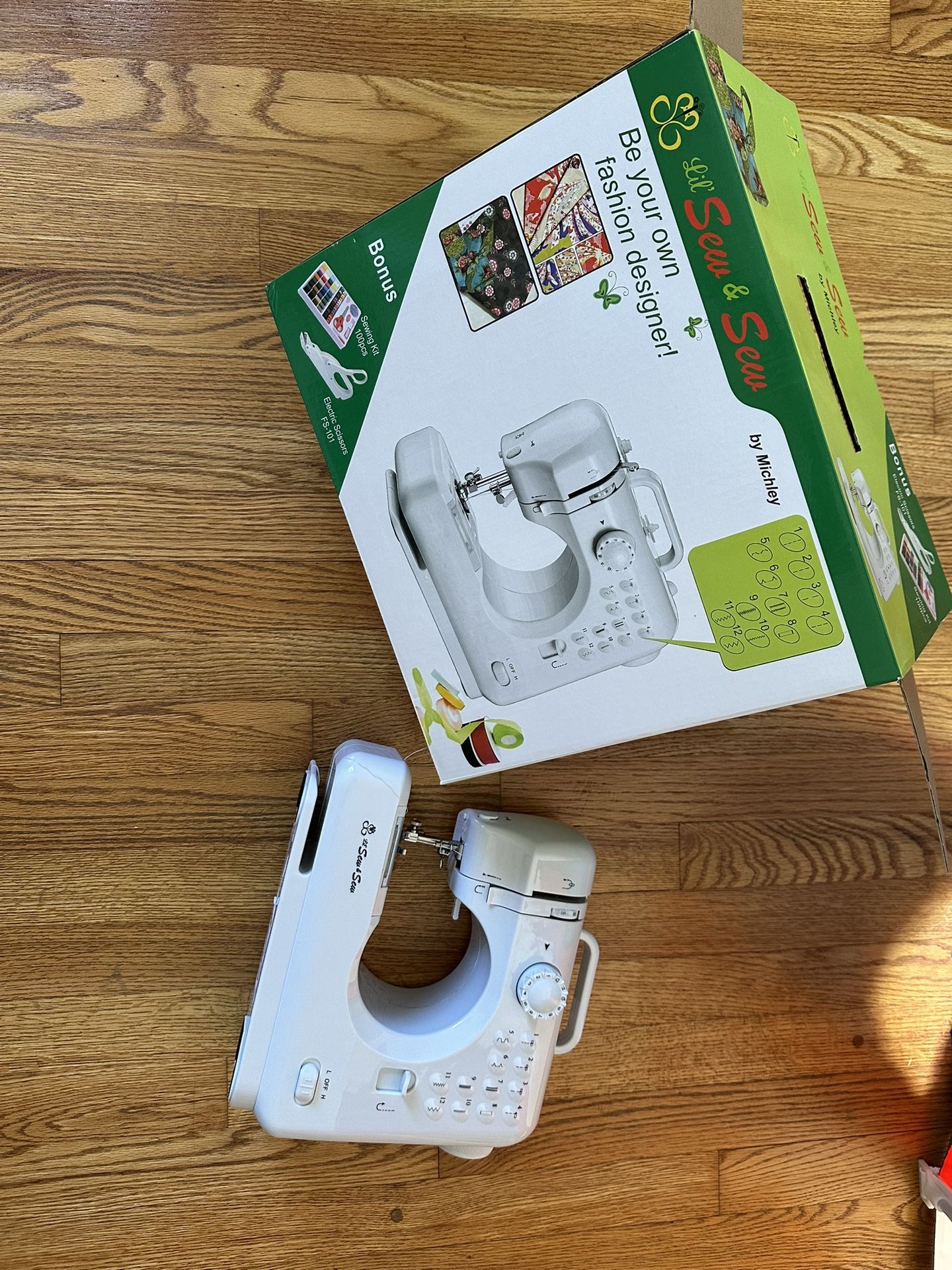 Michley Desktop 12-Stitch Sewing Machine, White