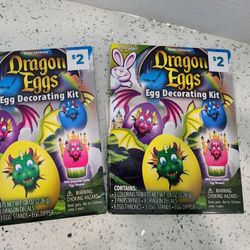  Egg Decorating Kits, 2 Boxes, Dragon Eggs