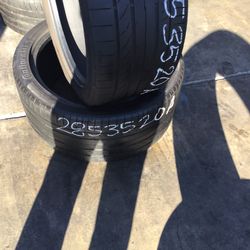 Used Pair 285/35/20 Continental 