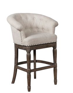 Gia 29" Gray Swivel Bar Stool