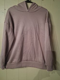Light Purple Plain Pullover Hoodie