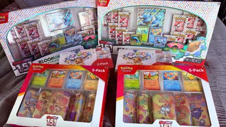 Pokemon Blooming waters x2 , Prismatic Evolutions x2 , 151 Scarlet x 2