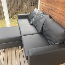 Leather Couch With Ottoman