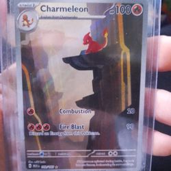 Charmeleon illustration Rare Mew 151 Pokemon Card 