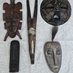 Vintage Wood Hand Crafted African Mask