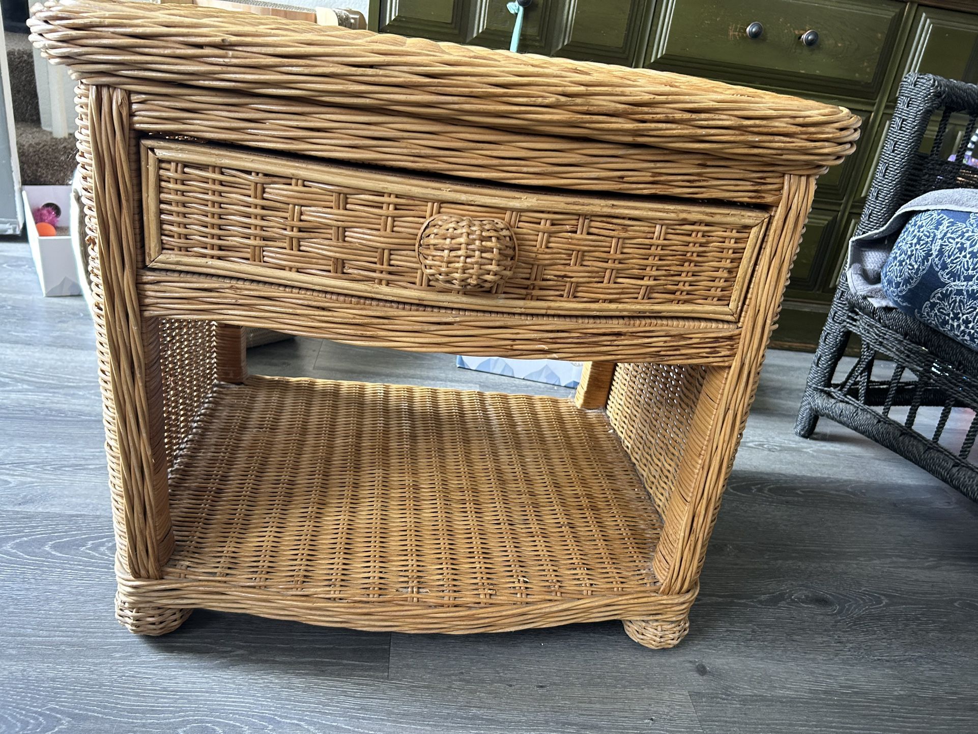 2 - Wicker End Tables $35 Each
