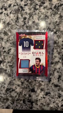 Messi & Mbappe Dual Relic Card 1/3