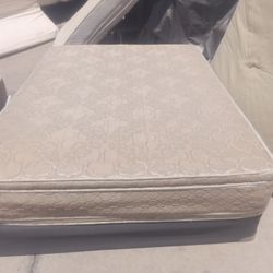 Queen Double Pillowtop Mattress And Box Spring