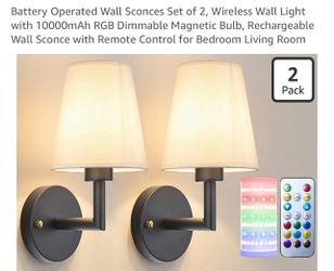 Rechargeable wall sconces, lamparas de pared recargables