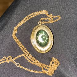 Gold Necklace With Moon And Stars 