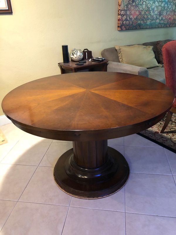 48" Round wood dinning table for Sale in Oakland Park, FL ...