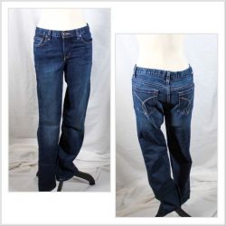 Vintage Y2K 2000s Calvin Kline Jeans Flare Low/Midrise Blue Denim Jeans Size 8