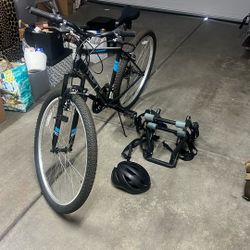 Rock Creek 29 Huffy Mountain Bike with Helmet And Rack