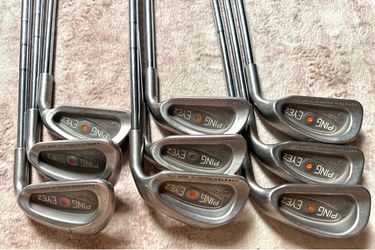 PING EYE 2 🟠 Orand Dot STEEL SHAFT GOLF CLUB IRON SET 3-SW