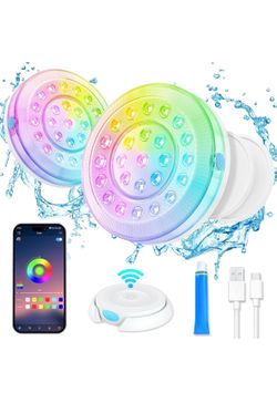 Rechargeable submersible LED pool lights