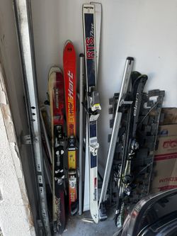 Skis Different Sizes With Bindings