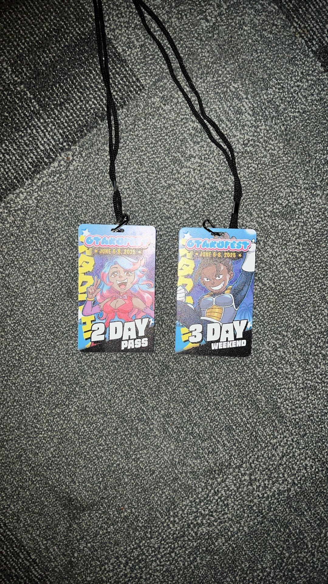 2 OtakuFest Miami Passes Lanyards Tickets
