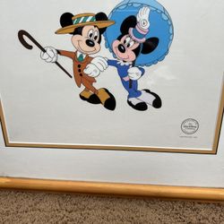 Disney Mickey And Minnie Serigraph Cel