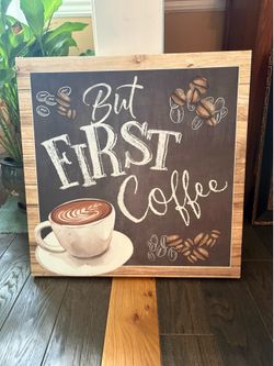 “But First Coffee” Canvas Print