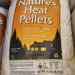 Nine 40lb Bags Of Pennington Nature's Heat Wood Pellets. These are wood fuel pellets designed for use in a pellet stove.