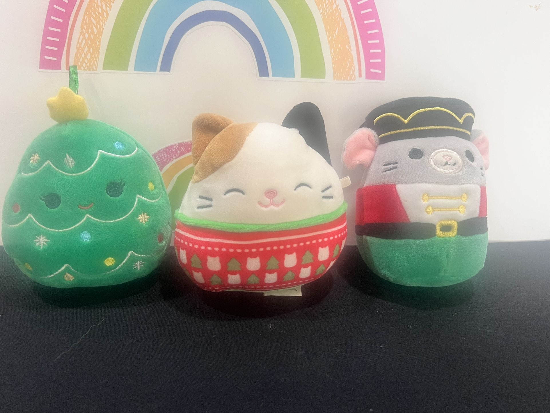 CHRISTMAS SQUISHMALLOWS - CAM , LEAMA & MURRAY 5 1/2 INCH PLUSHIES