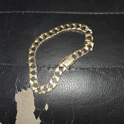 14k Square Cuban Link  Bracelet