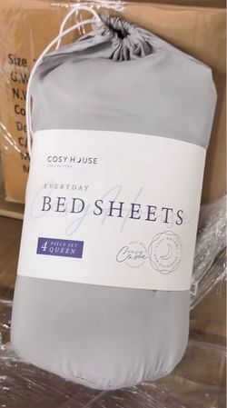 Cosy House Collection Queen Bed Sheets 4-Piece Set