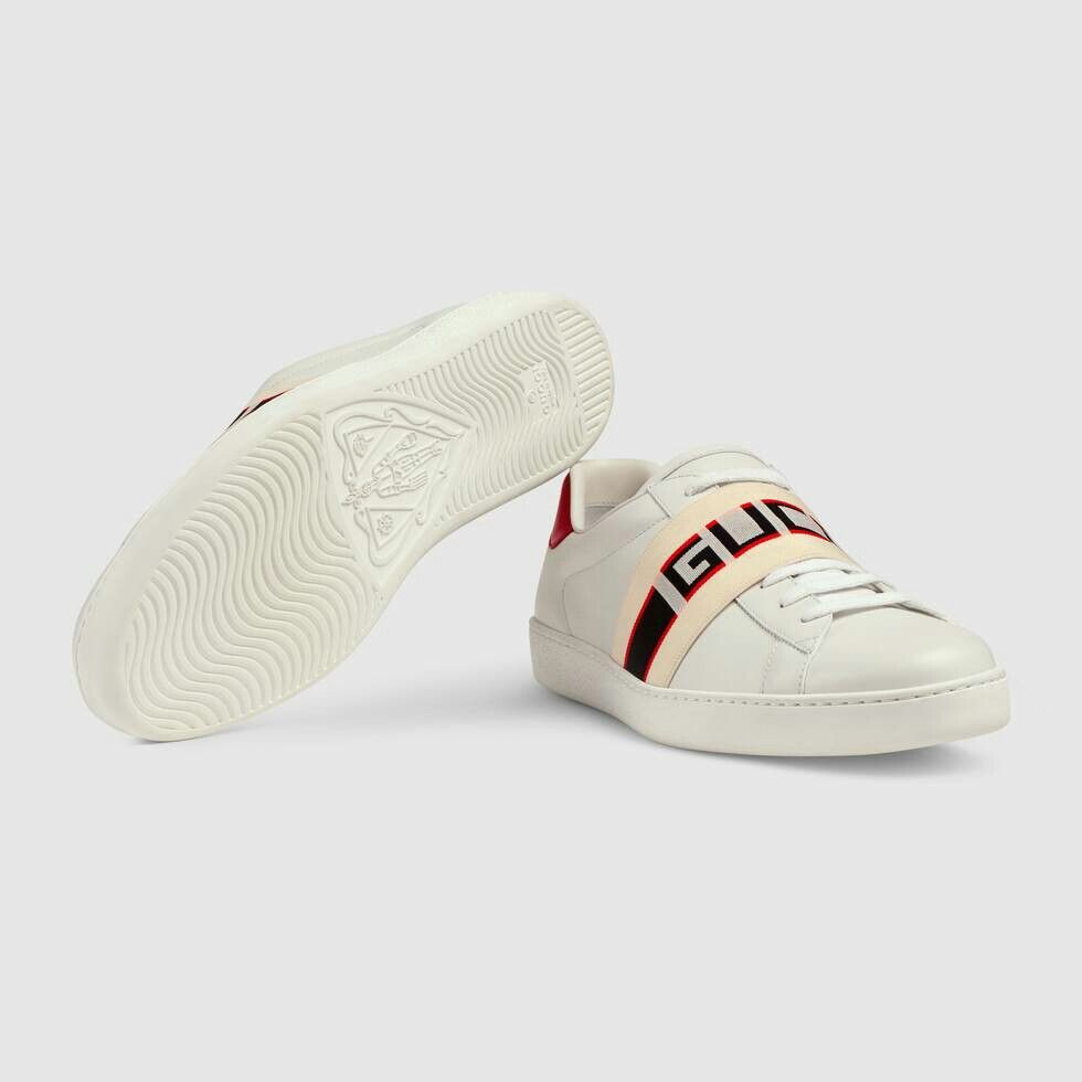 White leather Gucci shoes Sunday sale