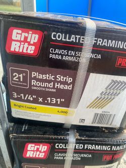Grip Rite 21° Framing Nails 3-1/4" x .131" 4,000 Count