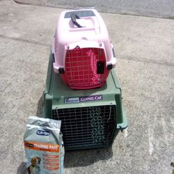 Dog Kennel Pink Green Smal