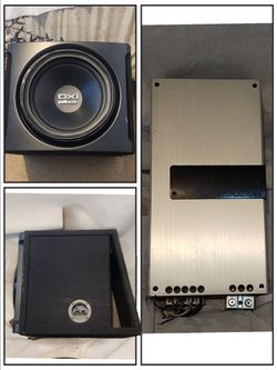 Car system bundle Soundstream 950w amplifier Polk Audio enclosed 720w sub