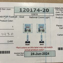 Coors light Football Field Goal post