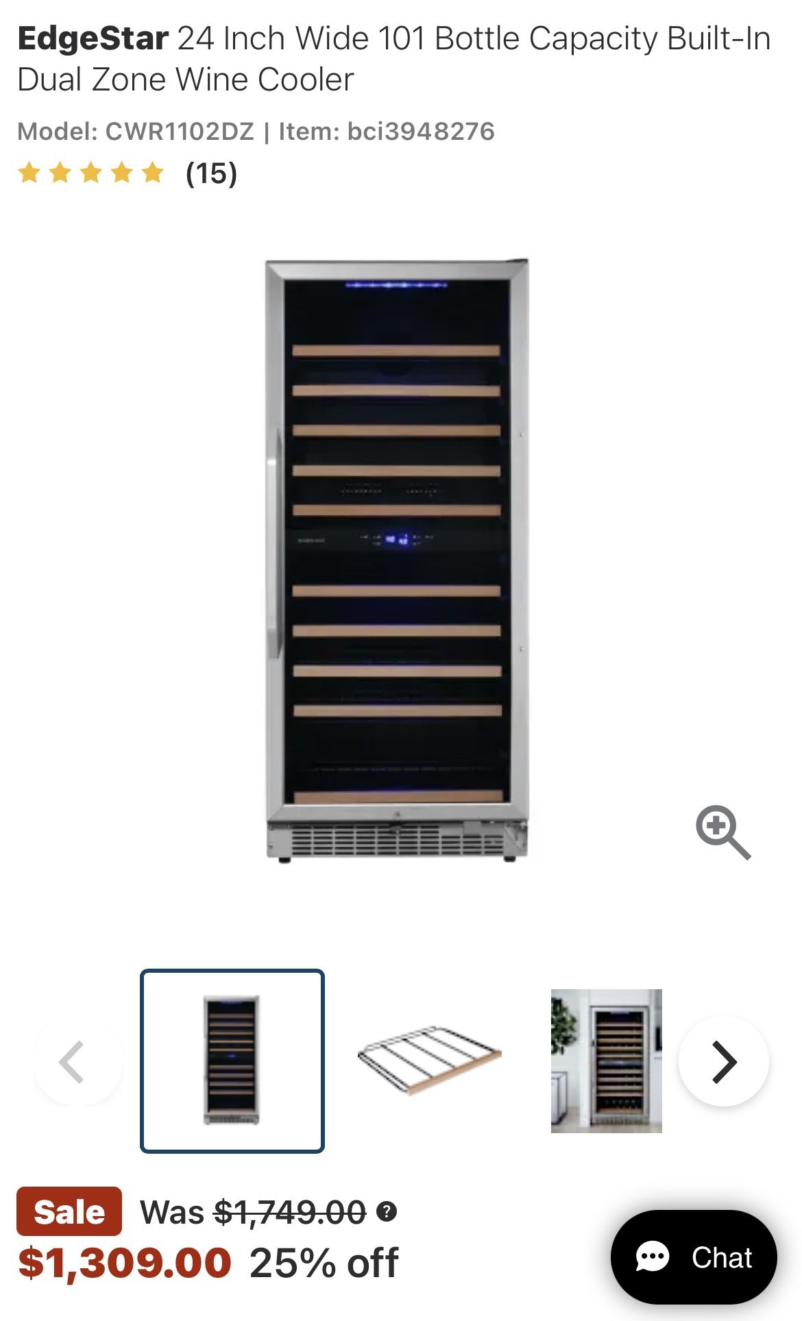 Edgestar wine fridge 