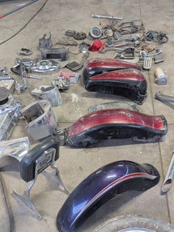 assorted Harley parts