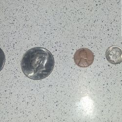 Half Dollar Bicentennial Silver Penny Silver Dime Weat Penny 