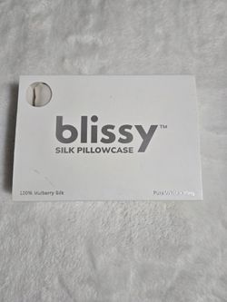 Blissy 100% mulberry silk king pillowcase pure white