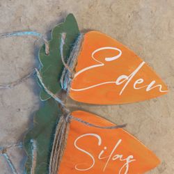 Personalized Carrot Easter Basket Tag 