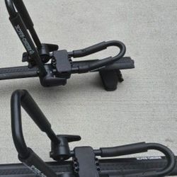 Rhino-Rack Kayak Roof Rack w/ Tie-Downs - J-Style - Folding - Clamp On