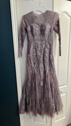 Dusty Purple Lace Mermaid Formal Gown
