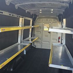 Aluminum Folding Shelves for Ford Transit Cargo Vans
