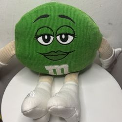 M&M's 2021 Ms. Green 12" Plush Soft Textured Corduroy Green Girl M&M Stuffy Toy