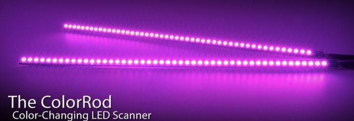 Double 7 Color 48 LED RGB Knight Rider  22" Scanner Light Bar Strips With Single Remote Control