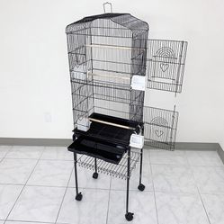 $60 (New in box) Small to medium bird cage 60” tall parrot parakeet cockatiel bird cage 18x14x60” rolling stand