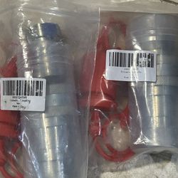2 Hydraulic Couplings Quick Connect 