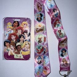 Disney Princesses Card Holder And Lanyard