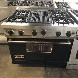 Viking 36” Black Gas Range Stove 