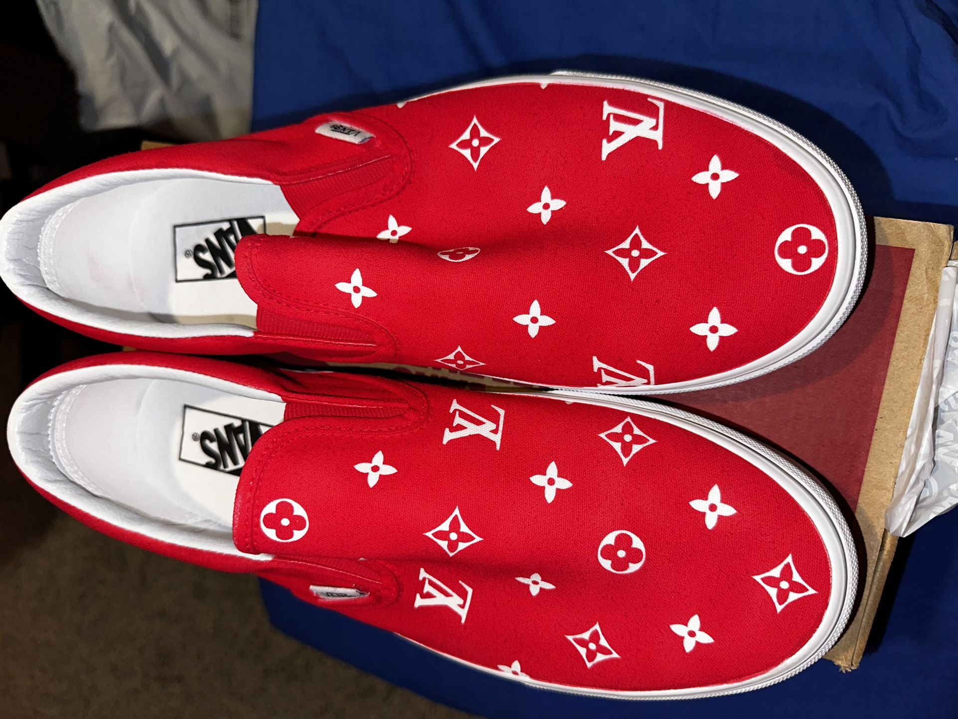 Louis Vuitton Vans Vans Slip On X Supreme Louis Vuitton Vans