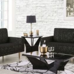 Brand New Black Modern Style Sofa & Loveseat