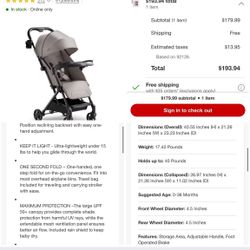 Brand New Brand new Mompush Lithe V2 Lightweight Travel Stroller